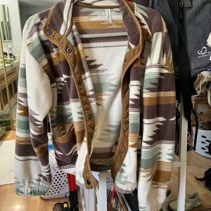 Tribal Print Fleece Jacket